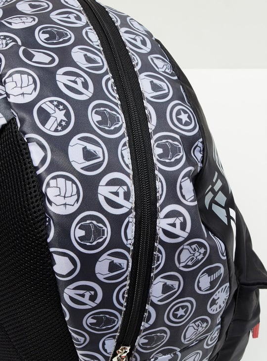 Men Avengers Printed Zip-Closure Backpack