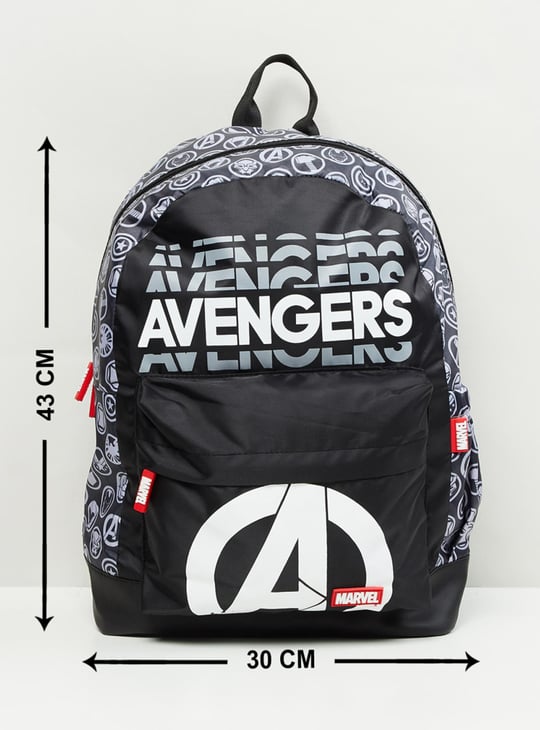 Men Avengers Printed Zip-Closure Backpack