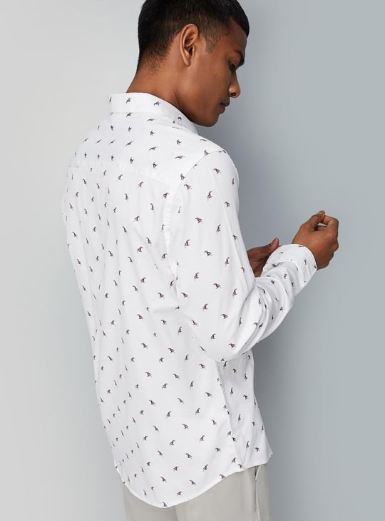 Men Printed Full Sleeves Slim Fit Casual Shirt