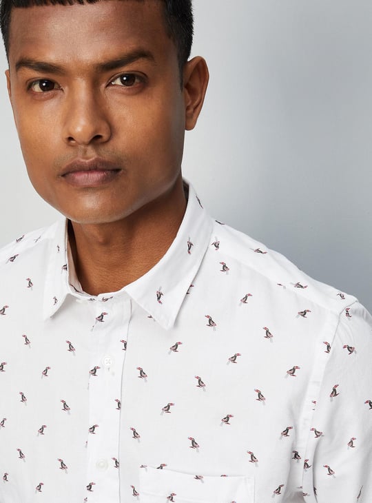 Men Printed Full Sleeves Slim Fit Casual Shirt