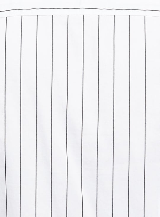 Men Striped Spread Collar Shirt