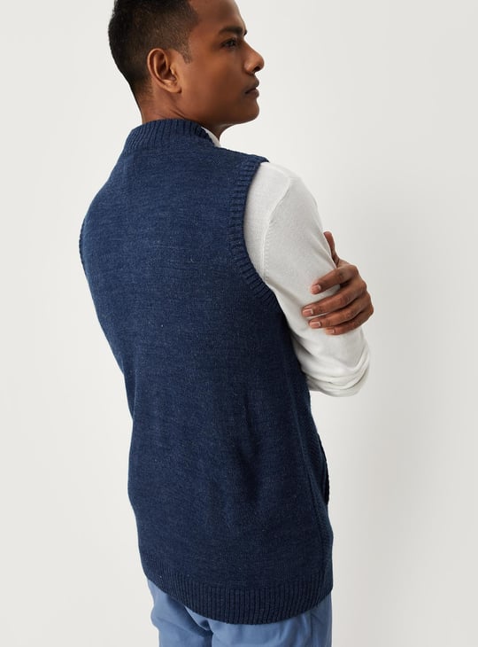 Men Medium Sleeveless Sweater