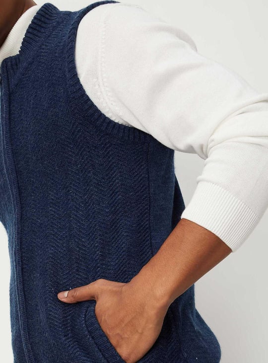 Men Medium Sleeveless Sweater