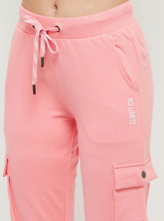 Women Solid Sports Cargo Track Pants 