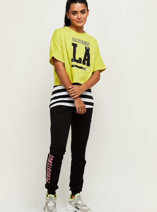 Women Printed Round Neck Layered T-shirt 