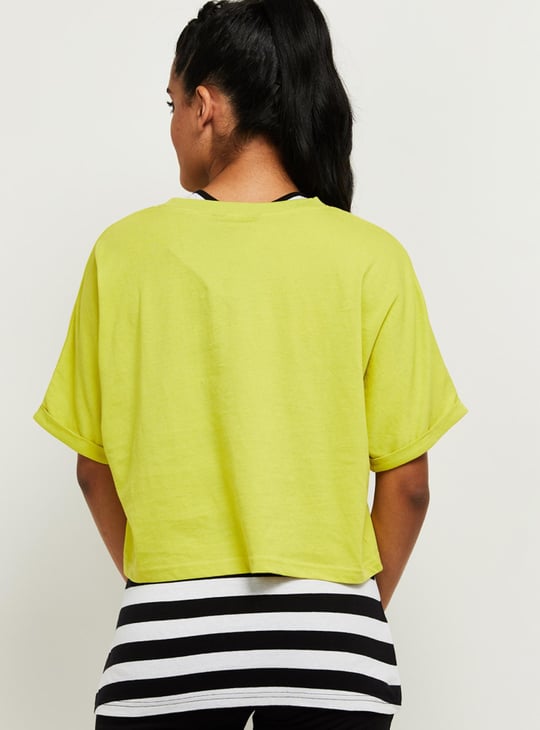 Women Printed Round Neck Layered T-shirt 