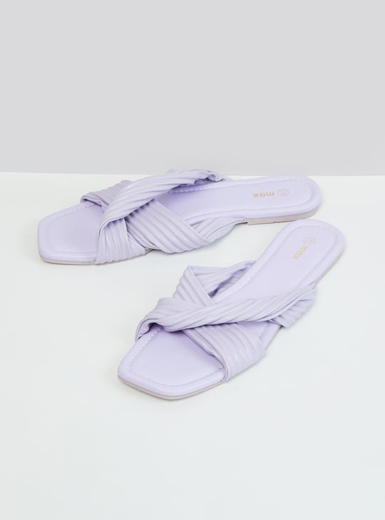 Women Solid Open Toe Flat Sandals