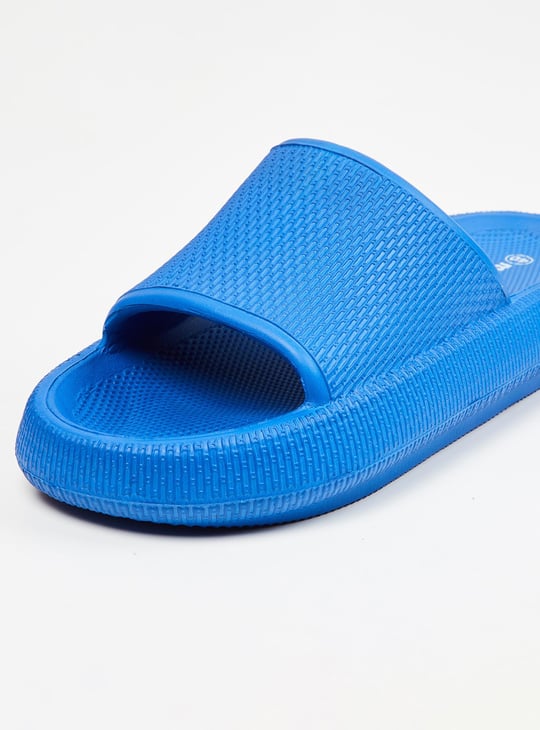 Women Textured Open Toe Sliders