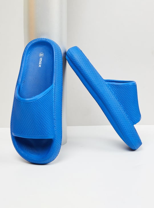 Women Textured Open Toe Sliders