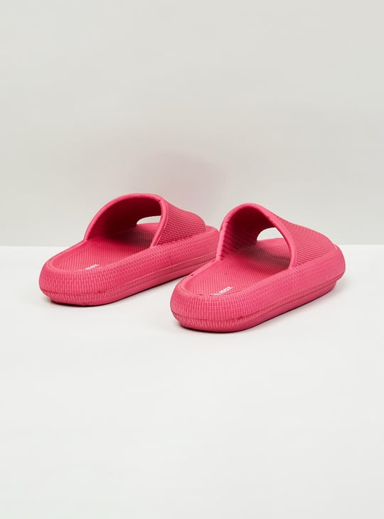 Women Textured Open Toe Sliders