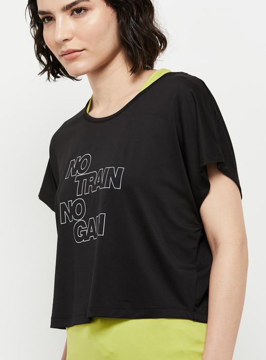 Women Printed Round Neck Layered T-shirt 