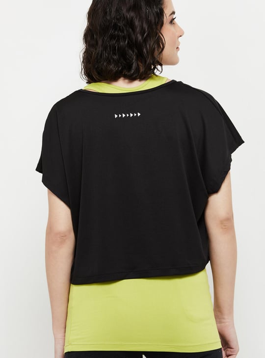 Women Printed Round Neck Layered T-shirt 