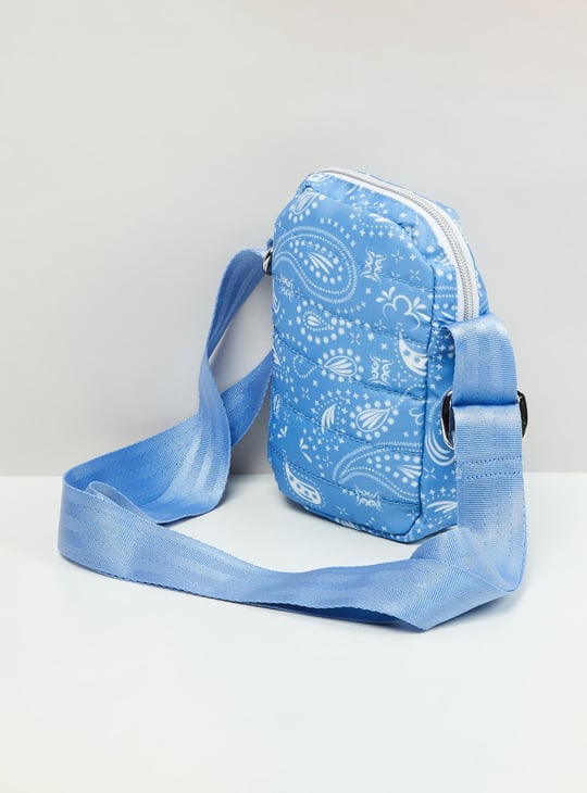 Women Printed Zip Closure Sling Bag 