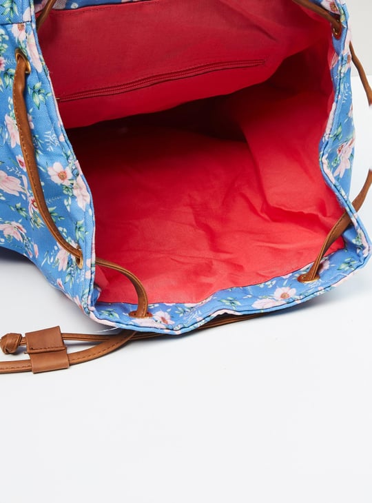 Women Floral Printed Backpack 
