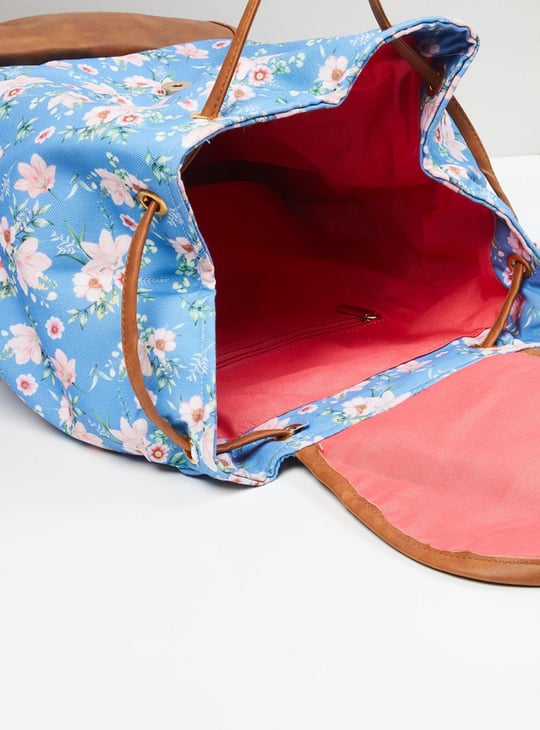 Women Floral Printed Backpack 