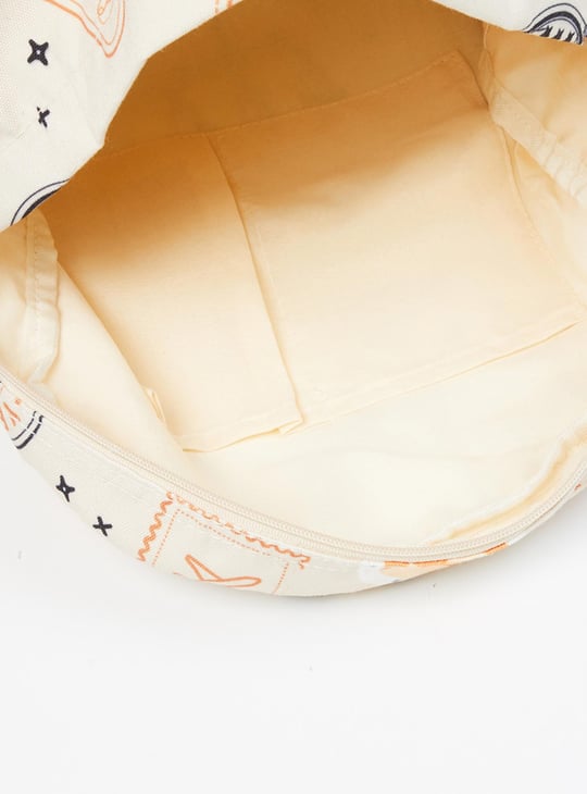 MAX Women Printed Zip Closure Backpack