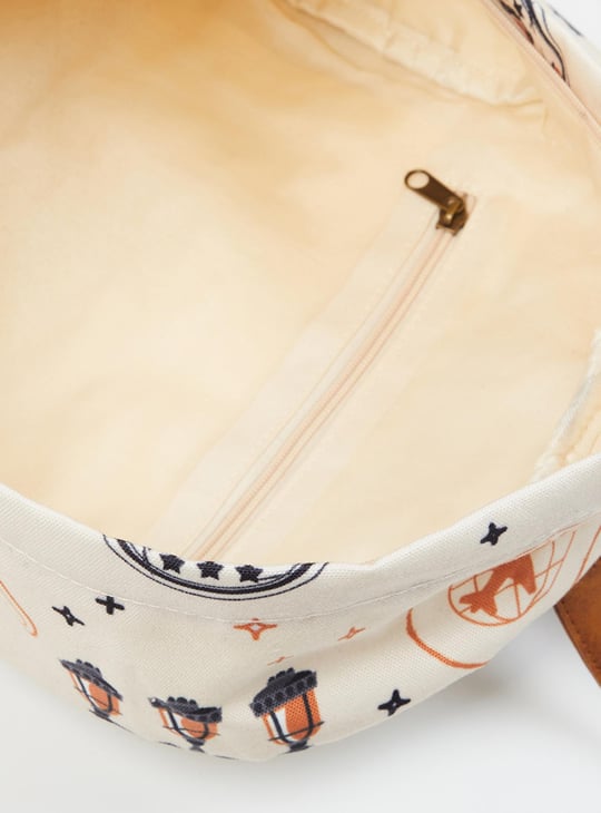 MAX Women Printed Zip Closure Backpack