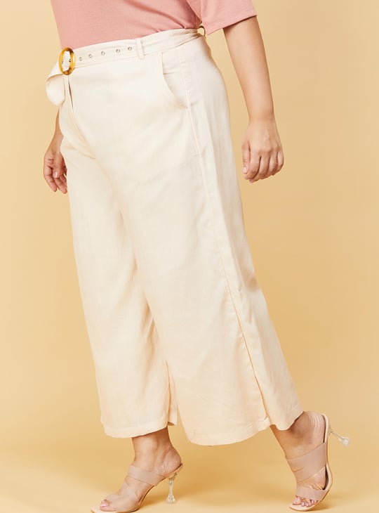Women Solid Cropped Culottes 