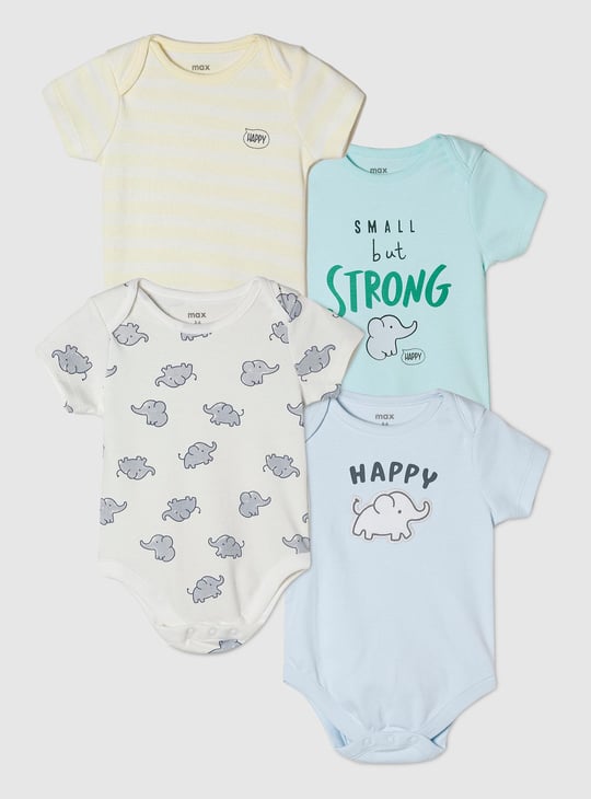 Boys Print Body Suit Pack - Pack of 4