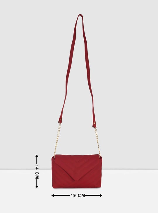 Women Solid Woven Sling Bag
