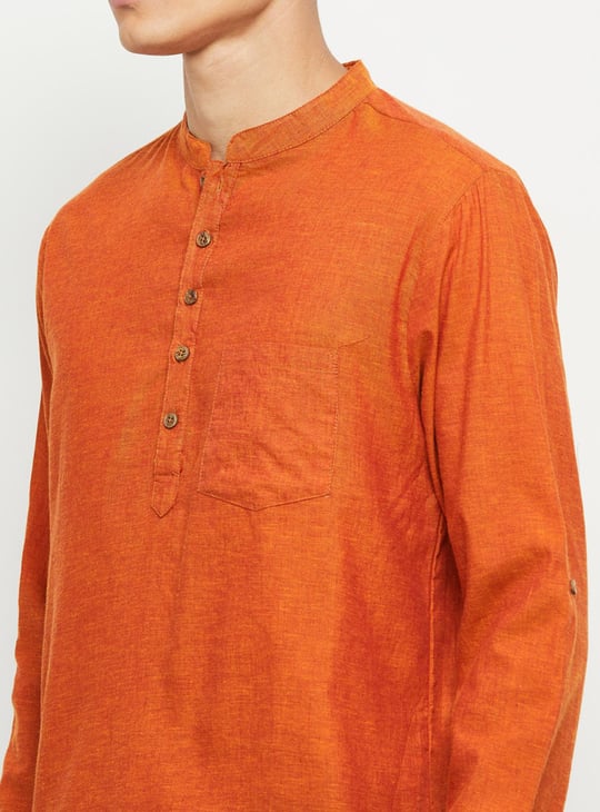 Men Solid Short Kurta 