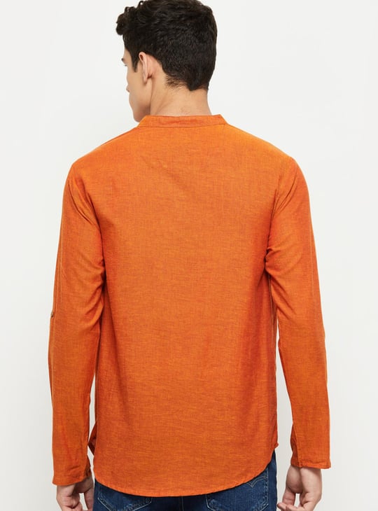 Men Solid Short Kurta 