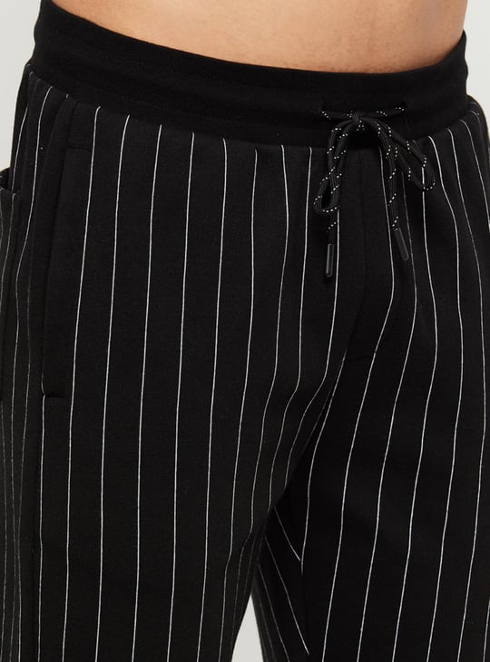 Men Striped Regular Fit Track Pants 