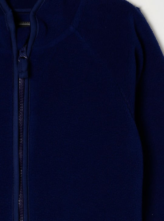Boys Solid Zip Closure Jacket