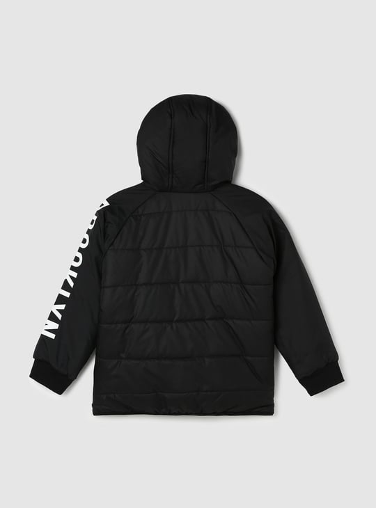 Boys Printed Hooded Puffer Jacket