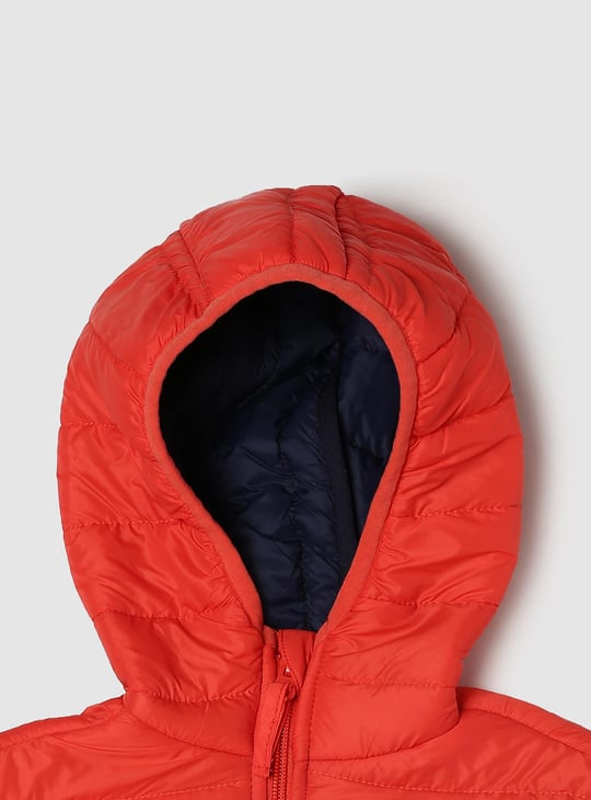Boys Solid Hooded Puffer Jacket