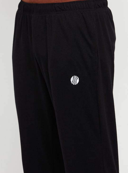 Men Solid Regular Fit Lounge Pants 