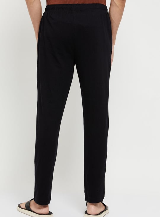 Men Solid Regular Fit Lounge Pants 