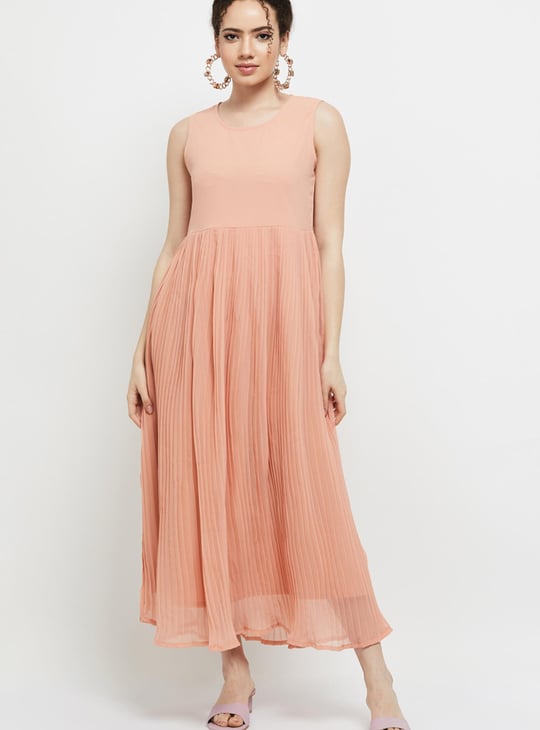 Women Floral Embroidered Layered A-line Dress 