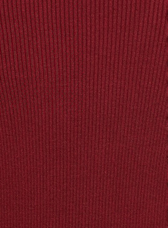 Women Ribbed Knit V-neck Cardigan