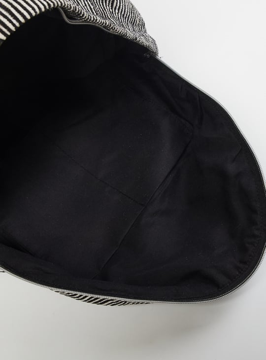 MAX Women Striped Zip Closure Backpack