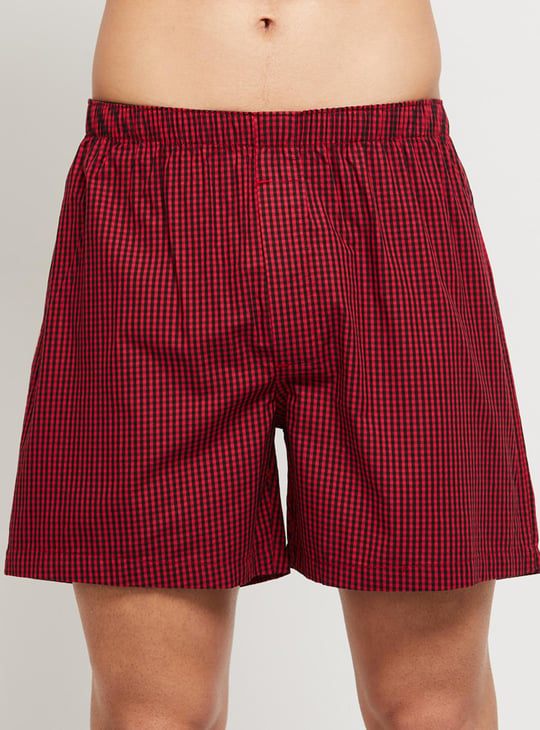 Men Checked Elasticated Boxers 
