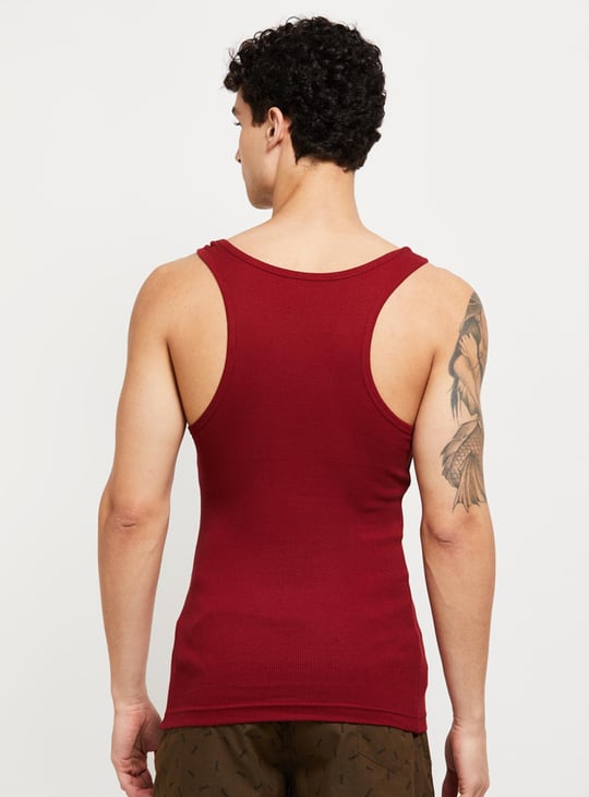 Men Ribbed Racerback Vest - Set of 2 