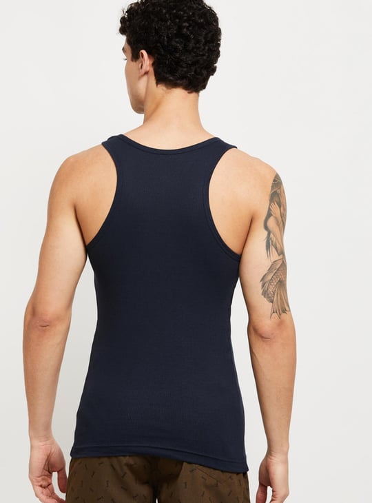 Men Ribbed Racerback Vest - Set of 2 