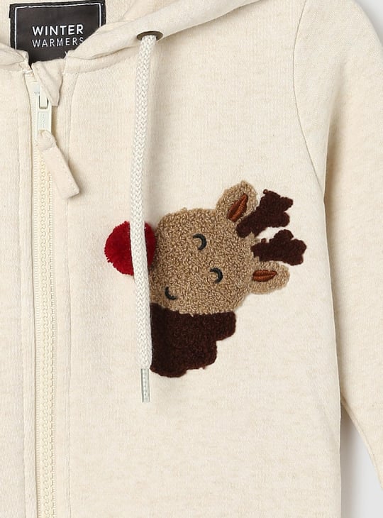 Boys Appliqued Hooded Medium Sweatshirt