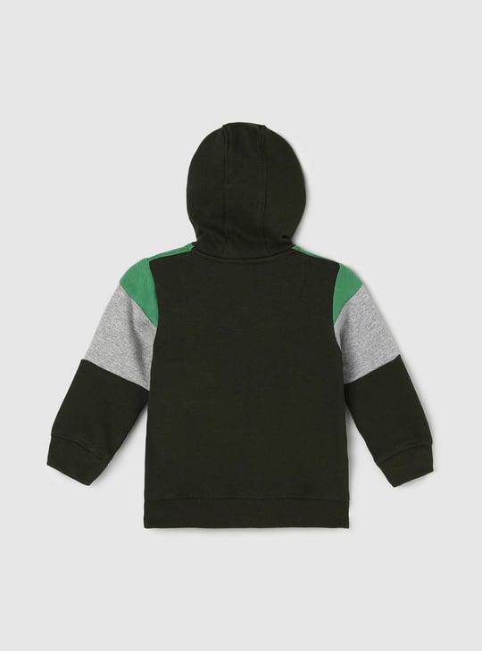 Boys Colourblock Sweatshirt with Hood