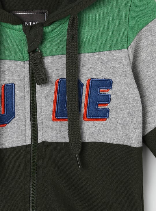 Boys Colourblock Sweatshirt with Hood