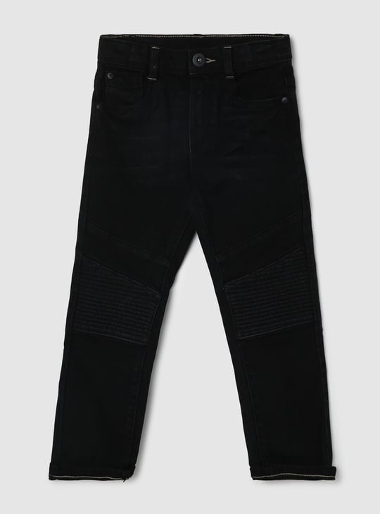 Boys Ribbed Moto Slim Fit Jeans