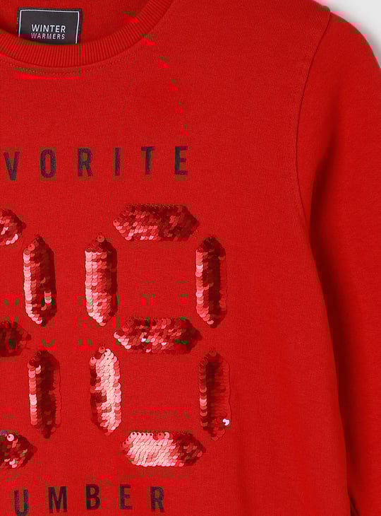 Boys Embellished Full Sleeves Sweatshirt
