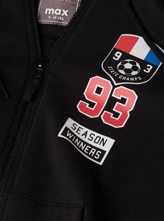 Boys Printed Hooded Medium Sweatshirt