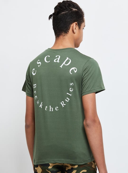 Boys Typographic Printed Crew Neck T-shirt 