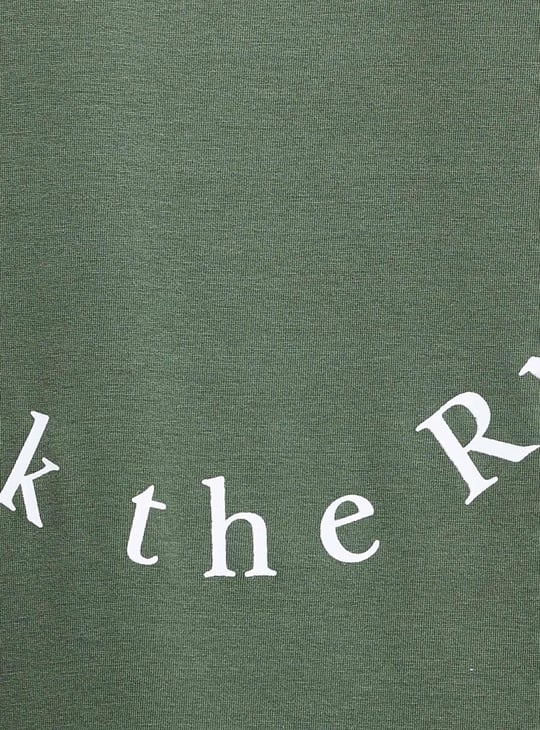 Boys Typographic Printed Crew Neck T-shirt 