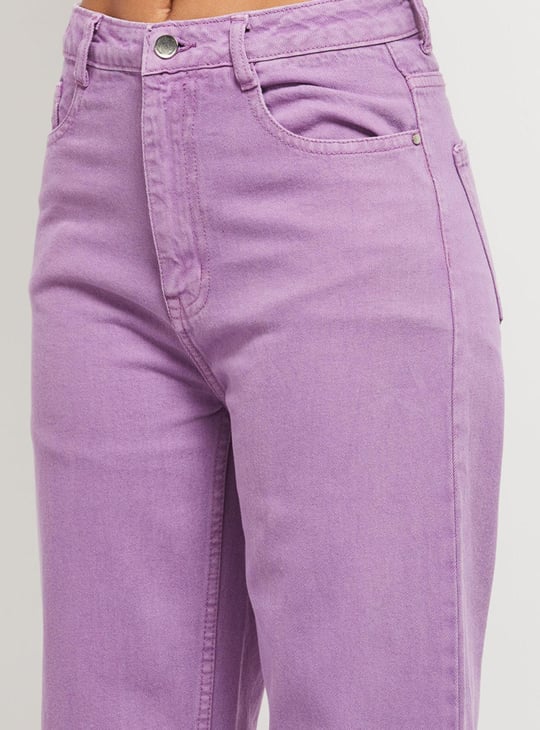 Women Solid Regular Fit Flared Jeans 