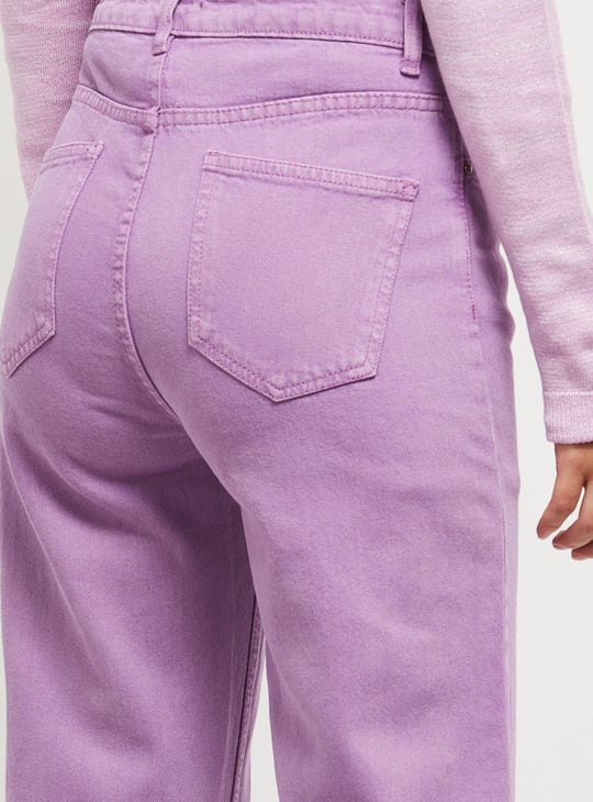 Women Solid Regular Fit Flared Jeans 