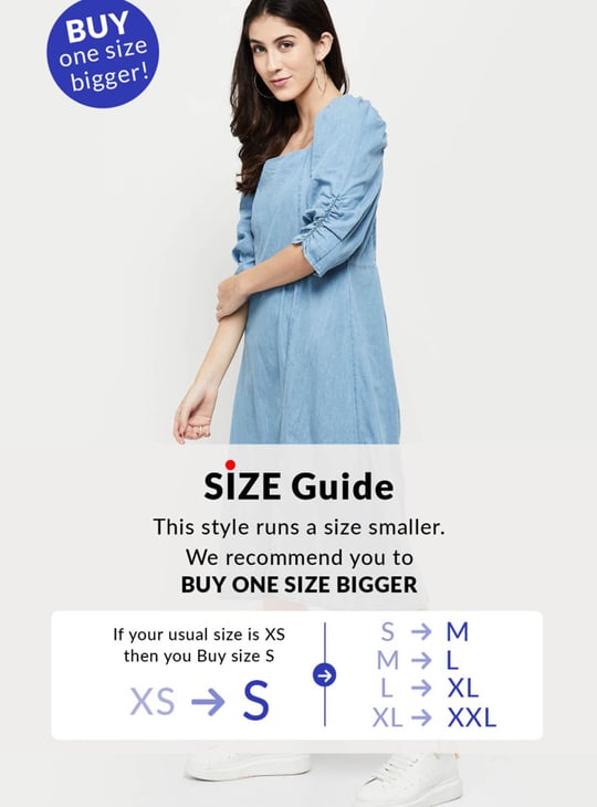 Women Solid Square Neck A-Line Dress 