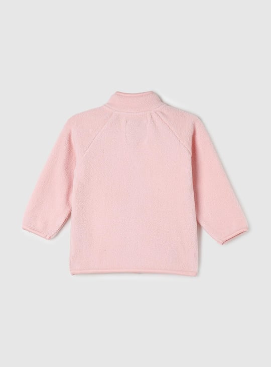 Girls Solid Zip Closure Jacket